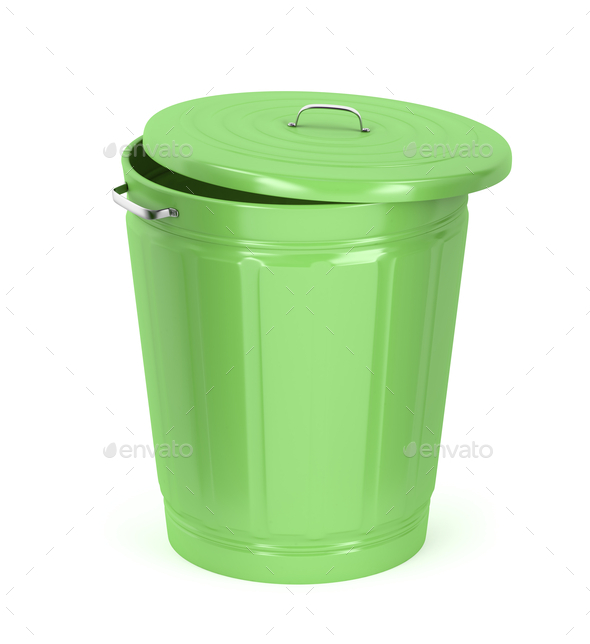Green trash can Stock Photo by magraphics PhotoDune